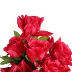 BUKIET SZTUCZNYCH RÓŻ WYSOKOJ JAKOŚCI, 10 SZTUK, KOLOR RÓŻOWY, WYSOKOŚĆ 50 CM. - obrazek 3