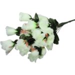 Bukiet 24 róż z dodatkami w kolorze białym - obrazek 2