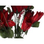 Bukiet 24 róż w kolorze bordowym z dodatkami - obrazek 2