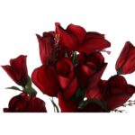 Bukiet 24 róż w kolorze bordowym z dodatkami - obrazek 3