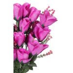 Bukiet 24 róż w kolorze fioletowym z dodatkami - obrazek 2