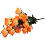 Bukiet 24 róż z dodatkami w kolorze pomarańczowym - obrazek 3