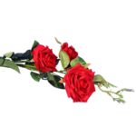 GAŁĄZKA 3 RÓŻ KWIAT SZTUCZNY CZERWONY - obrazek 3