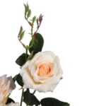 Sztuczne Róże na Gałązce Kremowe - 3 Sztuki, Wysokości 82 cm - obrazek 3