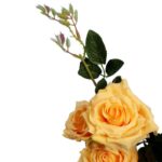 Sztuczna Gałązka z Trzema Żółtymi Różami - Dekoracja Wnętrz - obrazek 3