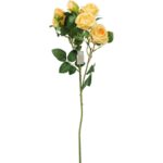 Gałązka Dekoracyjna z 5 Żółtymi Różami Naturalnego Wyglądu