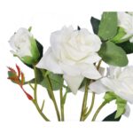 RÓŻA GAŁĄZKA 5 KWIATÓW 62 CM KOLOR BIAŁY - obrazek 2
