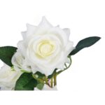RÓŻA GAŁĄZKA 5 KWIATÓW 62 CM KOLOR BIAŁY - obrazek 3
