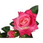 RÓŻA GAŁĄZKA 5 KWIATÓW 62 CM KOLOR CIEMNO RÓŻOWY - obrazek 3