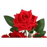 RÓŻA GAŁĄZKA 5 KWIATÓW 62 CM KOLOR CZERWONY - obrazek 3