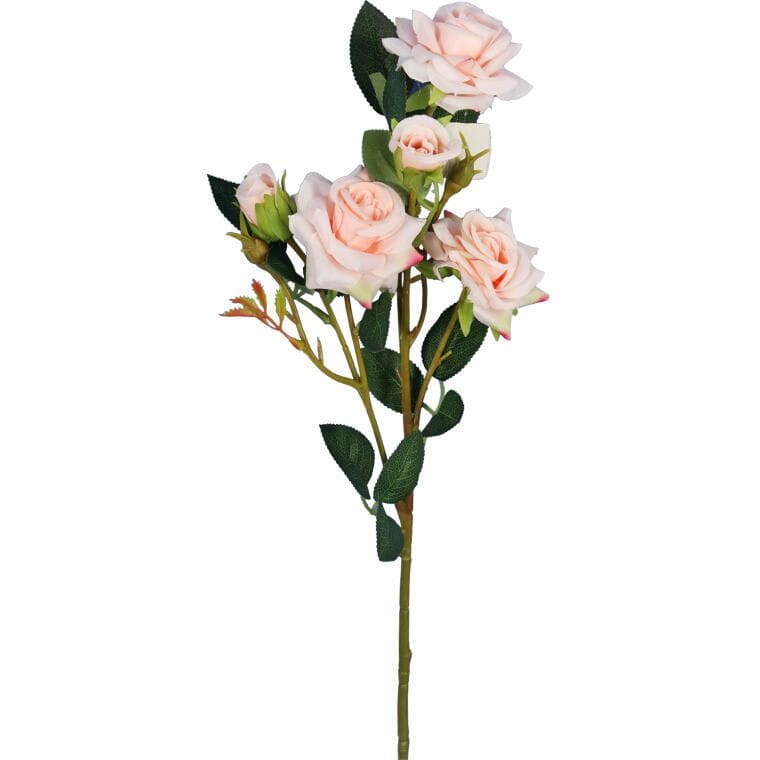 ROSE352-64LOS RÓŻA GAŁĄZKA 5 KWIATÓW 62 CM KOLOR ŁOSOSIOWY - obrazek 1
