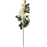 Sztuczna Gałązka z 5 Kremowymi Różami i Pąkami - Dekoracja Premium 72cm - obrazek 3