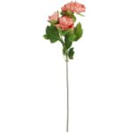 Sztuczna Gałązka Piwonii kolor Czerwony Dekoracja Wysokość 64cm