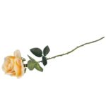 Sztuczna Gałązka Róży kolor Kremowy Dekoracja Wysokość 70 cm - obrazek 3