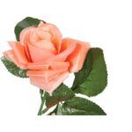 Sztuczna Gałązka z Trzema Różami o Wysokości 72cm - Kolor Łososiowy - obrazek 2