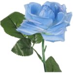 RÓŻA GAŁAZKA 3 KWIATÓW 72 CM KOLOR NIEBIESKI - obrazek 2