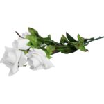 Sztuczna Gałązka z 4 Białymi Różami - Dekoracja Wysokość 80 cm - obrazek 3