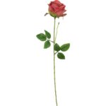 Róża sztuczna, bordowa - obrazek 2