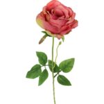 Róża sztuczna, bordowa