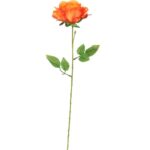 Róża pojedynczy kwiat w kolorze pomarańczowym 68 cm - obrazek 2