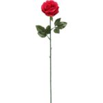 Sztuczna róża z pąkiem w kolorze ciemno-różowym 68 cm - obrazek 2