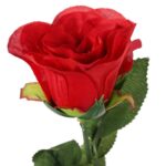 Sztuczna Róża w Pąku Bordowa - 74 cm - obrazek 2