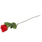 Sztuczna Róża w Pąku Bordowa - 74 cm - obrazek 3