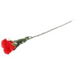 Sztuczna Róża w Pąku Czerwona - 74 cm - obrazek 3