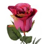 Sztuczna Róża w Pąku Fioletowa- 75 cm - obrazek 2