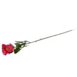Sztuczna Róża w Pąku Fioletowa- 75 cm - obrazek 3