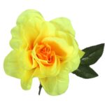 Sztuczna Róża w Pąku Żółta - 64 cm - obrazek 2
