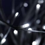 Świąteczne Drzewko Dekoracyjne z Oświetleniem LED 64 Lampki, Wysokość 150 cm, Kolor Biały, Zasilanie Sieciowe, Do Użytku Zewnętrznego IP44 - obrazek 3