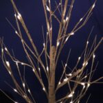 Dekoracyjne Drzewko Świąteczne z Oświetleniem LED 80szt, Białe, 180cm, Do Użytku Zewnętrznego IP44 - obrazek 2