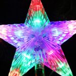 Gwiazda LED na czubek choinki z płynącym multi światłem - obrazek 3