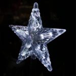 Gwiazda LED na czubek choinki z płynącym białym światłem - obrazek 2