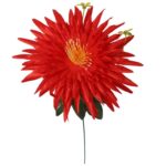 Czerwony Sztuczny Kwiat Aster o Wysokości 55 cm - obrazek 2