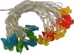 Multikolorowe Lampki Choinkowe LED z Silikonowymi Motylkami - 20 Sztuk, Zasilane na Baterie - obrazek 2
