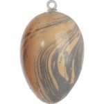 Zestaw 6 Kolorowych Plastikowych Jajek na Zawieszkę - Wielkanocne Ozdoby 6 cm - obrazek 2