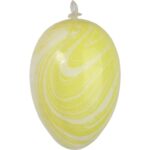 Zestaw 6 Kolorowych Plastikowych Jajek na Zawieszkę - Wielkanocne Ozdoby 6 cm - obrazek 3