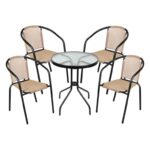 Zestaw bistro 4+1 beżowy