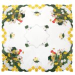 Plamoodporny Obrus świąteczny na stół Wielkanocny 85x85cm koguciki