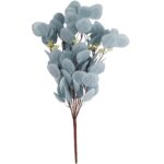 Bukiet liści jabłoni w kolorze NIEBIESKIM 52 cm