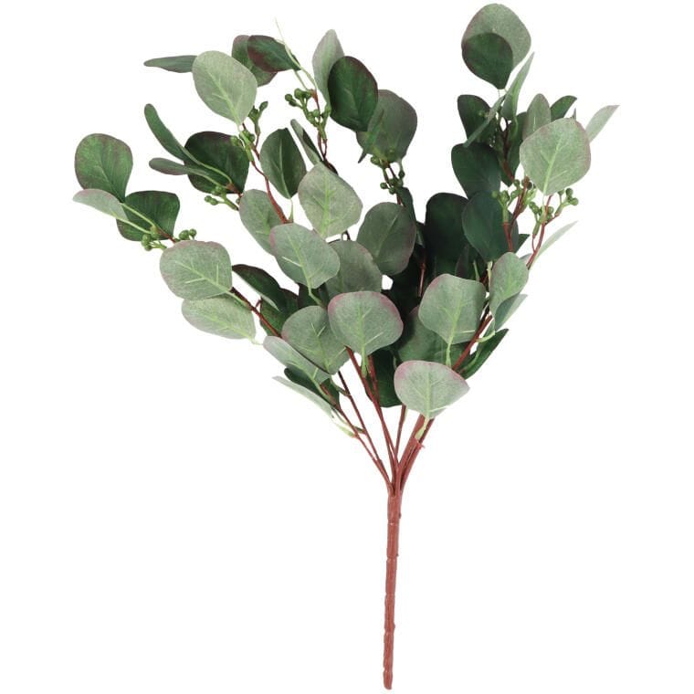 SD2412AZF Bukiet liści jabłoni w kolorze ZIELONO FIOLETOWYM 52 cm - obrazek 1
