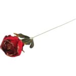 PIWONIA WELUROWA Z BROKATEM 62 CM BORDOWA - obrazek 3