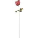 PIWONIA WELUROWA Z BROKATEM 62 CM RÓŻOWA