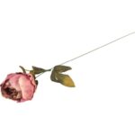 PIWONIA WELUROWA Z BROKATEM 62 CM RÓŻOWA - obrazek 3