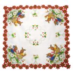 Plamoodporny Obrus świąteczny na stół Wielkanocny 85x85cm zające