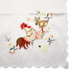 Plamoodporny Obrus świąteczny na stół Wielkanocny 85x85cm Kogut - obrazek 2