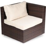 Modułowy zestaw ogrodowy 4-osobowy Technorattan z poduszkami i stołem ze szkła hartowanego SET-1 - obrazek 3