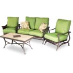 Zestaw Mebli Ogrodowych Goliat - Sofa, 2 Fotele i Stolik, Kolonialny Brąz - obrazek 2